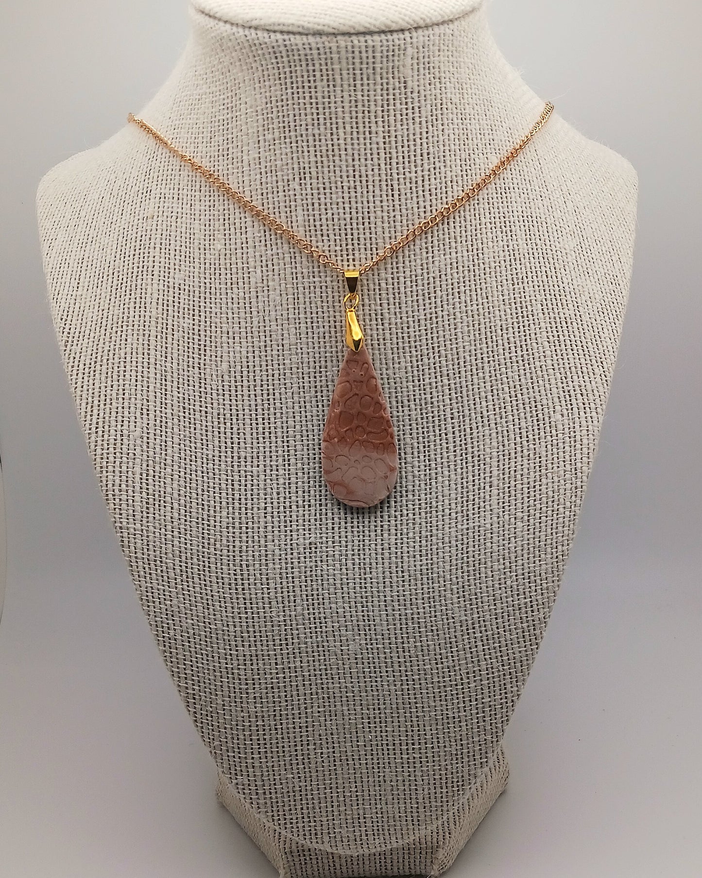 Peach Cobblestone Necklace