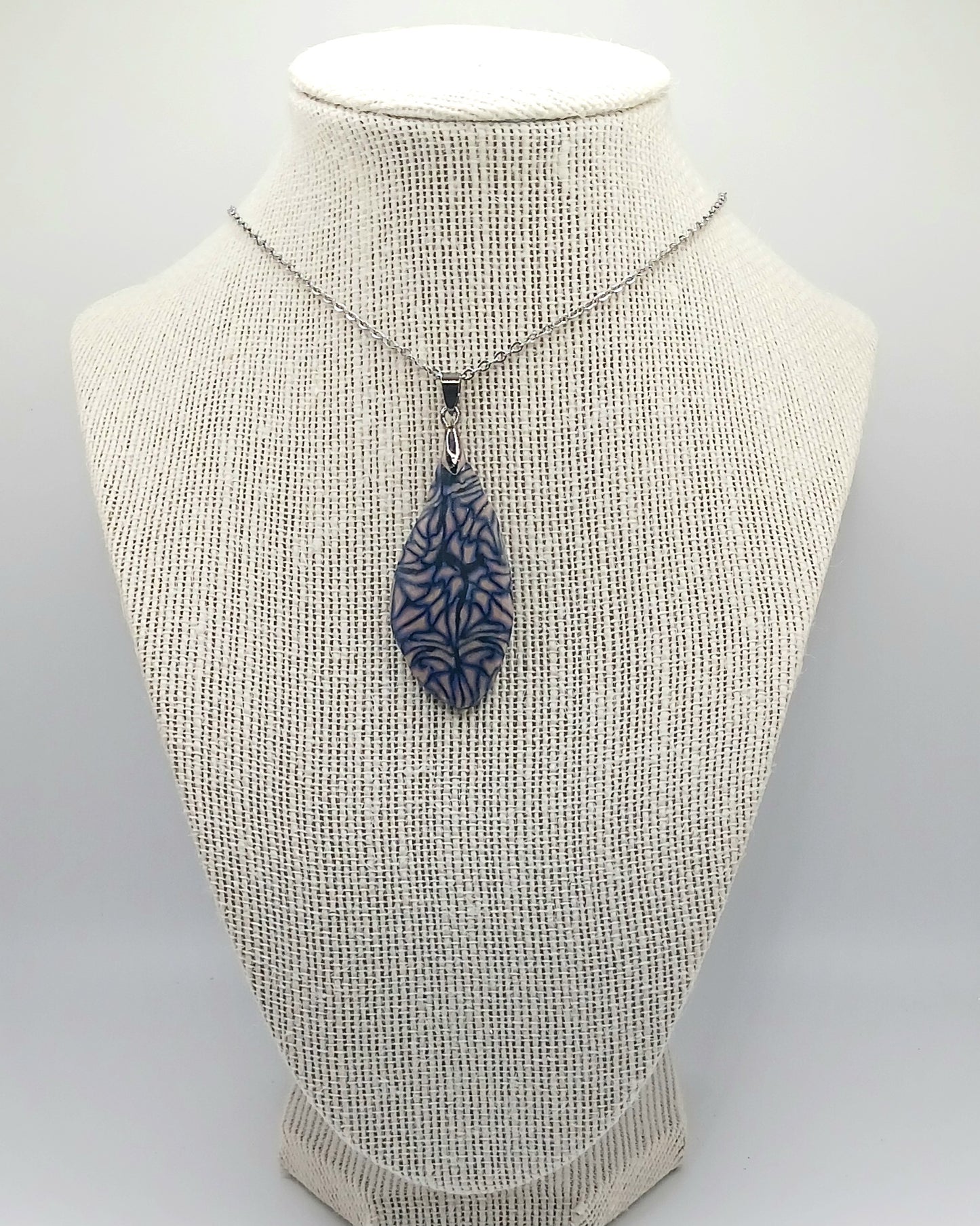 Blue Widow Web Necklace