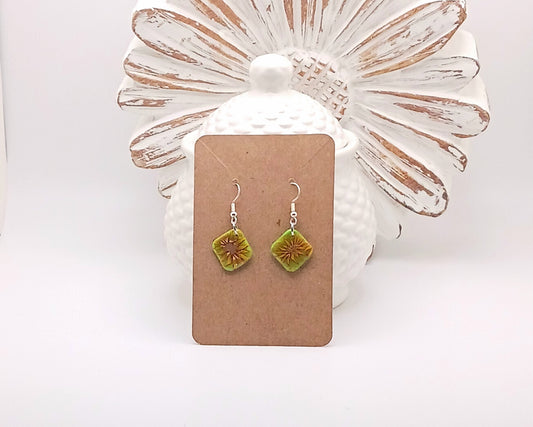 Sunflower Pendant Earrings