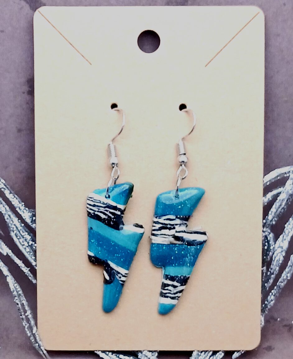 Blue Lightning Earrings