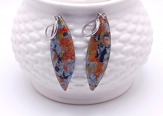 Metallic Falling Leaf Earrings