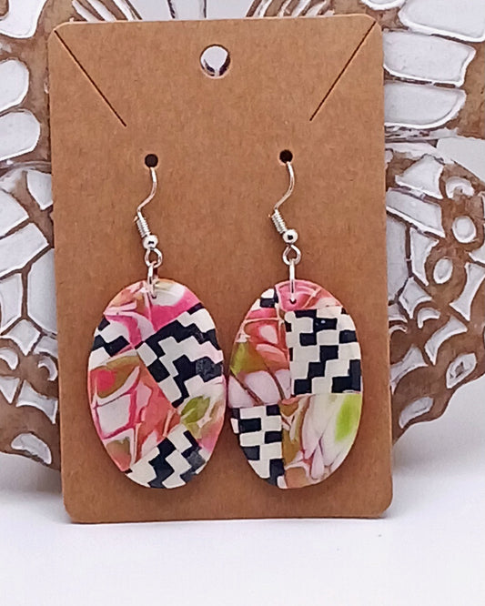 Oval 80's Inspired Earrings