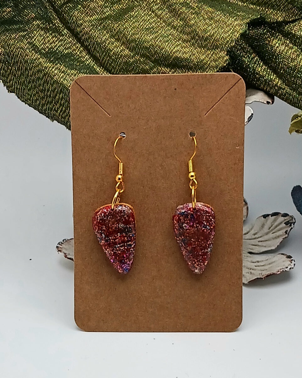 Ruby Shield Earrings