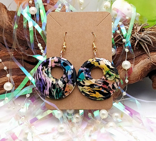 Zebra Donut Hole Earrings