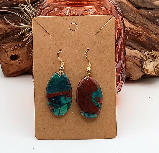 Copper Rock Earrings