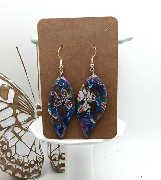 Abstract Flower Petal Earrings