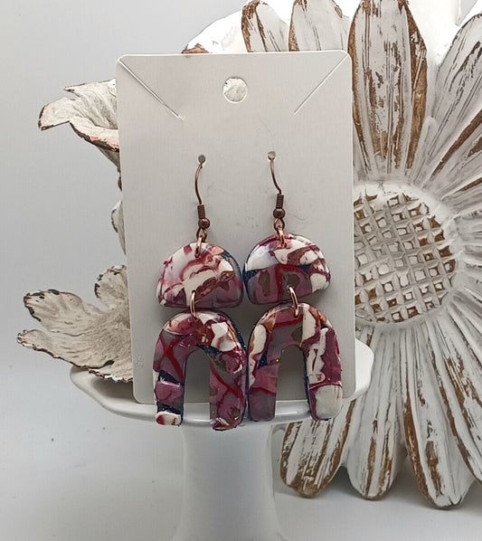 Faux Marble Earrings