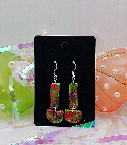 Blooming Cactus Plant Earrings