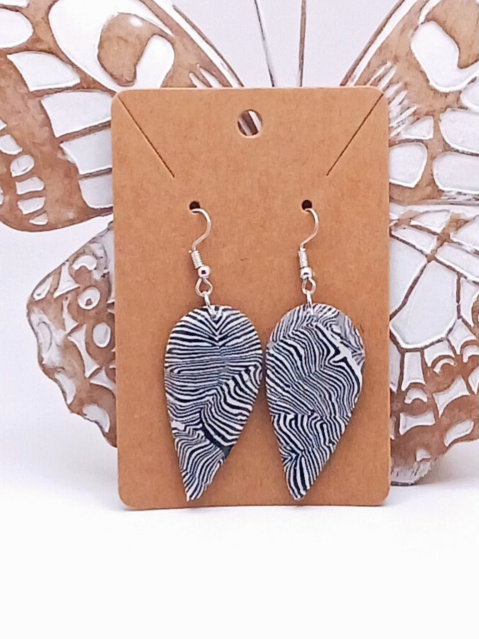 Zebra Teardrop Earrings