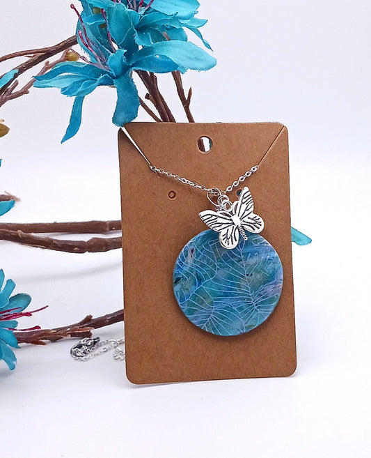 Blue Butterfly Necklace