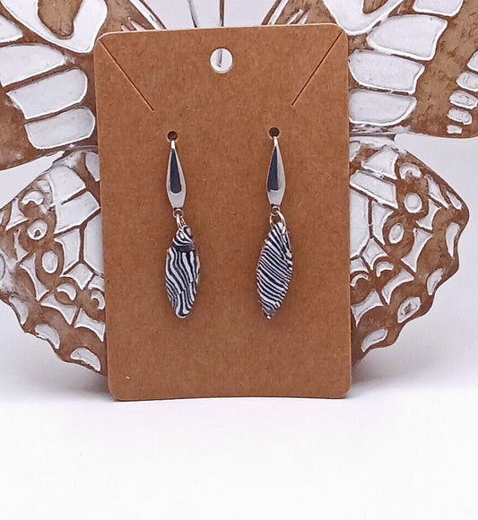 Zebra Drop Earrings