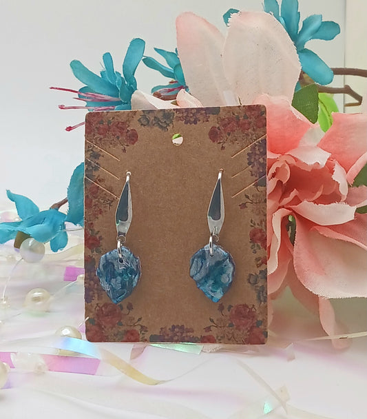 Blue Ice Teardrop Earrings